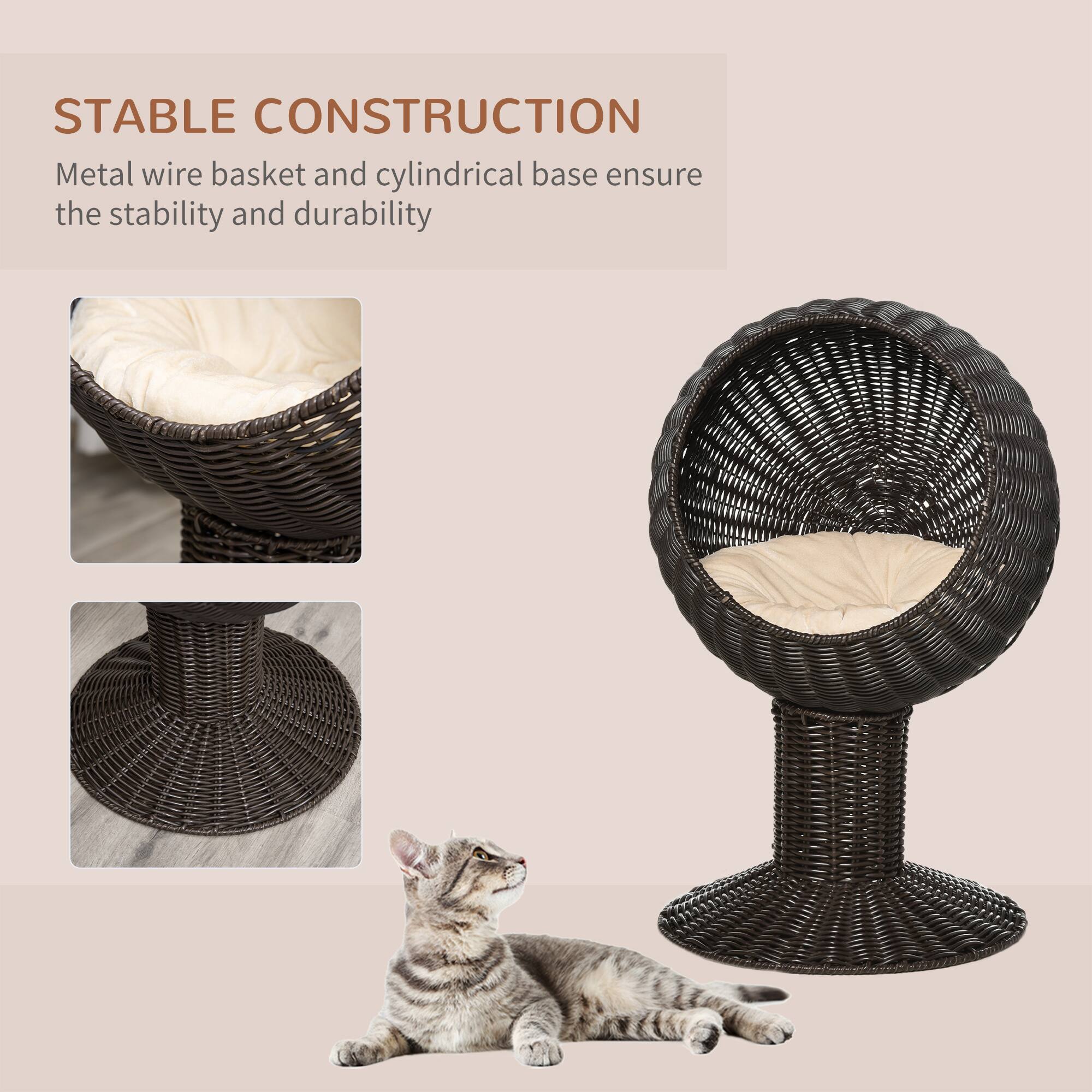 STABLE CONSTRUCTION

Metal wire basket and cylindrical base ensure the stability and durability