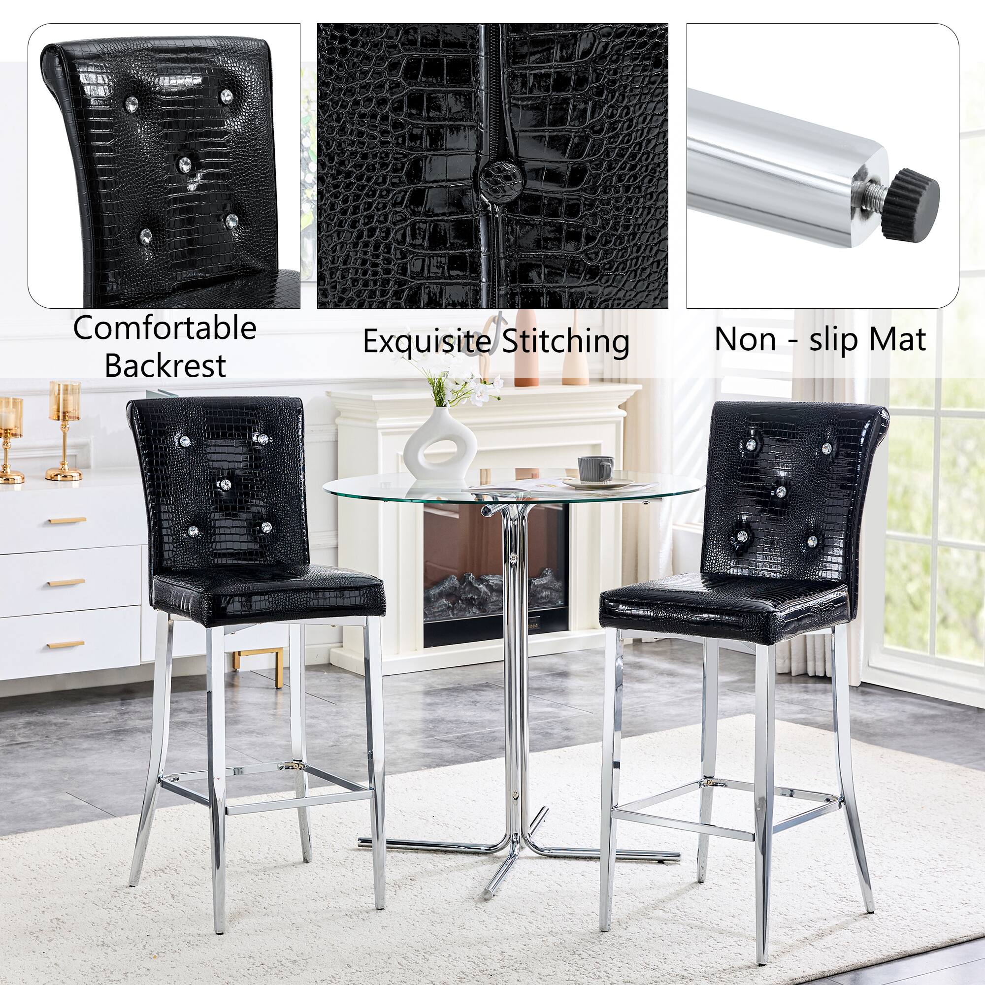 Comfortable Backrest  
Exquisite Stitching  
Non-slip Mat