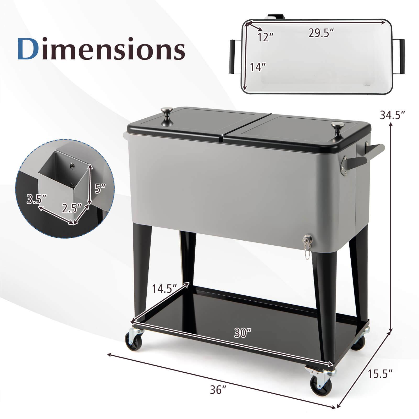 Dimensions
12" 14"
29.5"
34.5"
3.5" 2.5" 5"
14.5"
30"
36"
15.5"
