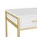 Alt View 21. Martha Stewart - Ollie White 3 Drawer Home Office Desk - White Top/Polished Brass Frame.
