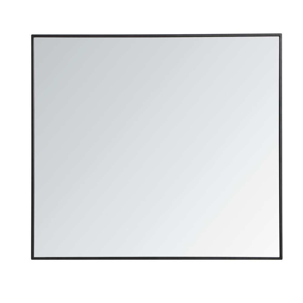 Alt View 5. Elegant Decor - Metal frame rectangle mirror 36 inch in Black - Black.