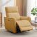 Front. Bestier - Bestier 32.3in Faux Leather Power Rocker Recliner Chair with USB Port - 270° Swivel Glider and High Back - Yellow.