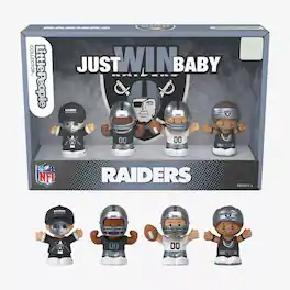 Fisher Price - Little People x NFL Collector Las Vegas Raiders Figure 4-Pack - Silver