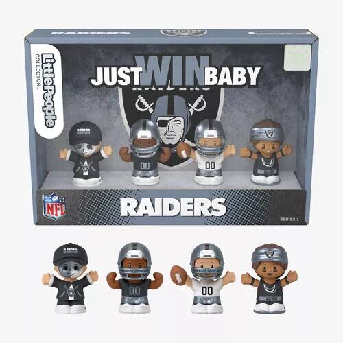 Fisher Price Little People x NFL Collector Las Vegas Raiders Figure 4-Pack