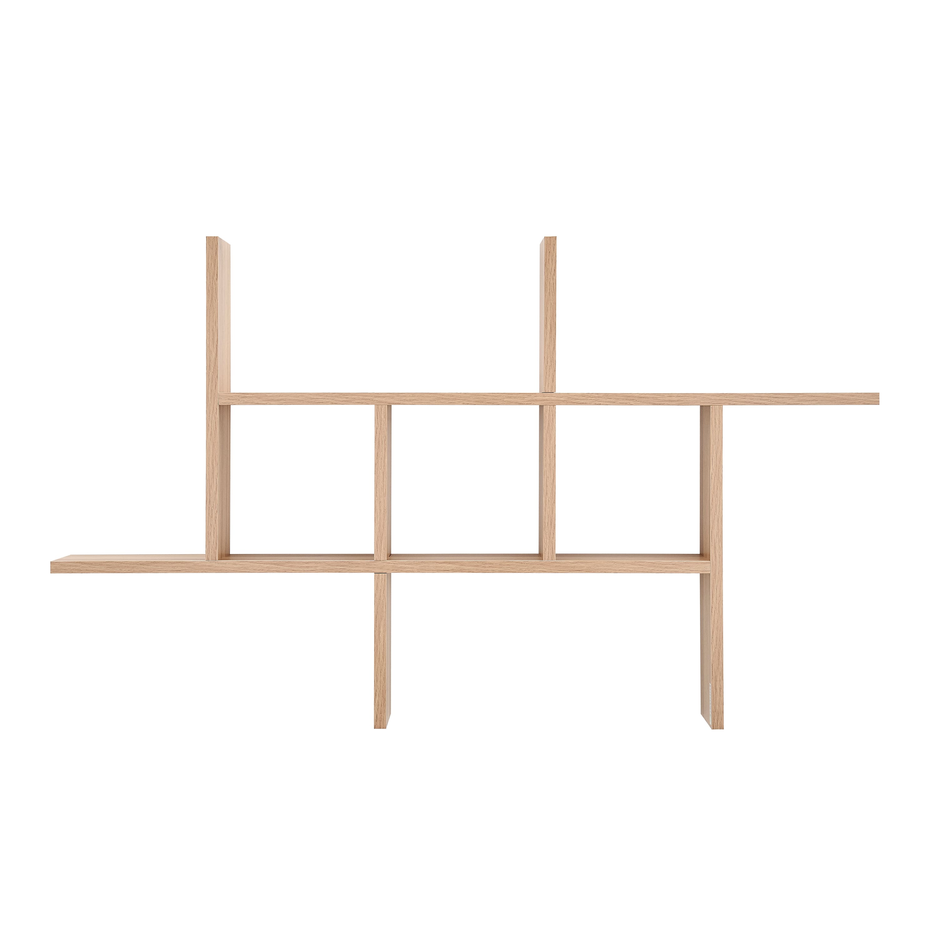 Danya B - Cantilever Cubby Wall Shelf – Horizontal or Vertical - Chestnut