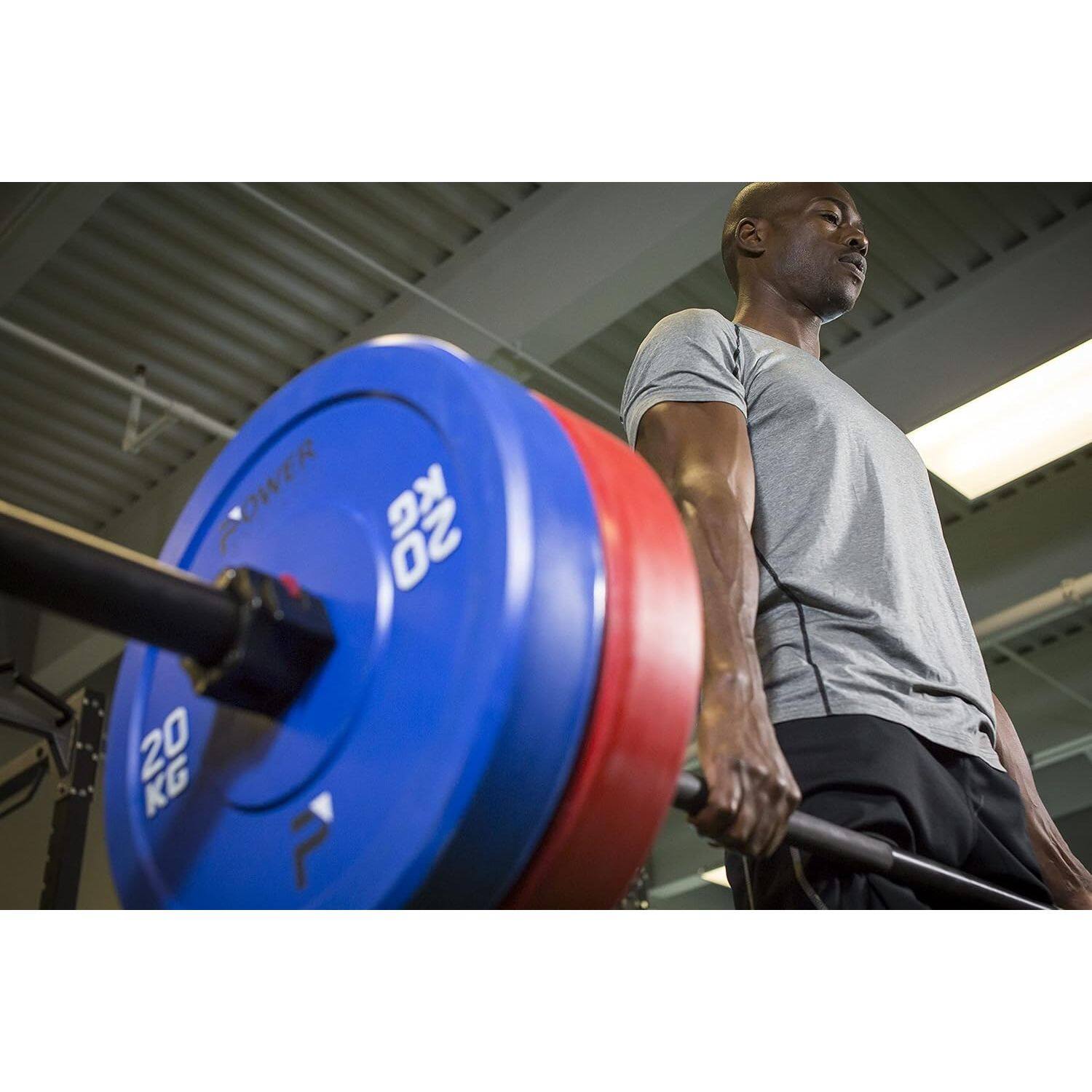 Alt View 3. Power Systems - Olympic Bumper Plate  -10 Kilograms - Premium Durable Rubber Weight Plate  - Green - Green.