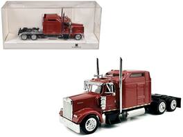 HO Logistics Replicas - Kenworth W900L Truck Tractor with Sleeper Cab Red Metallic 1/87 (HO) Scale Plastic Model Car by HO Logistics