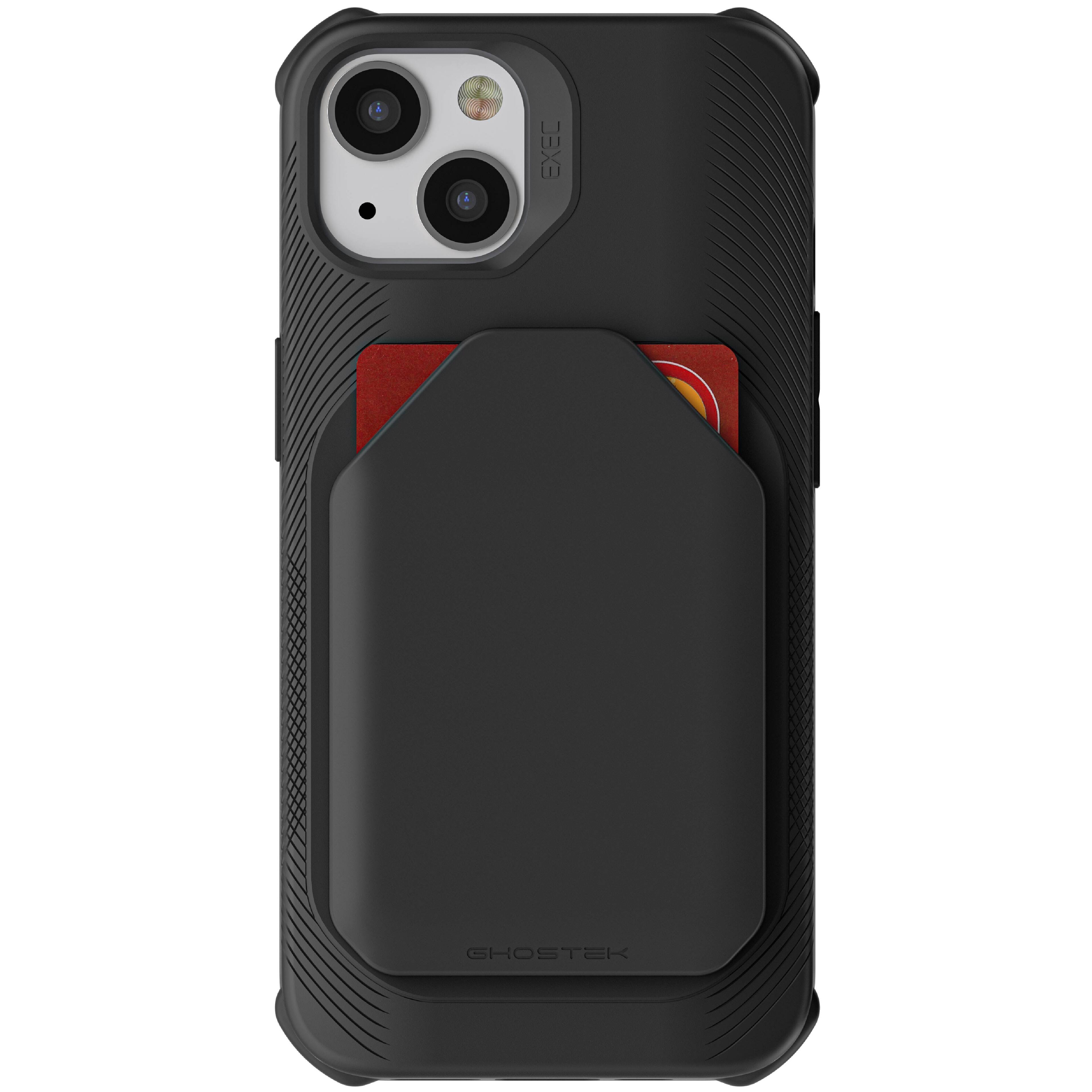 Front. Ghostek - Exec 5 case for iPhone 13 - Black.