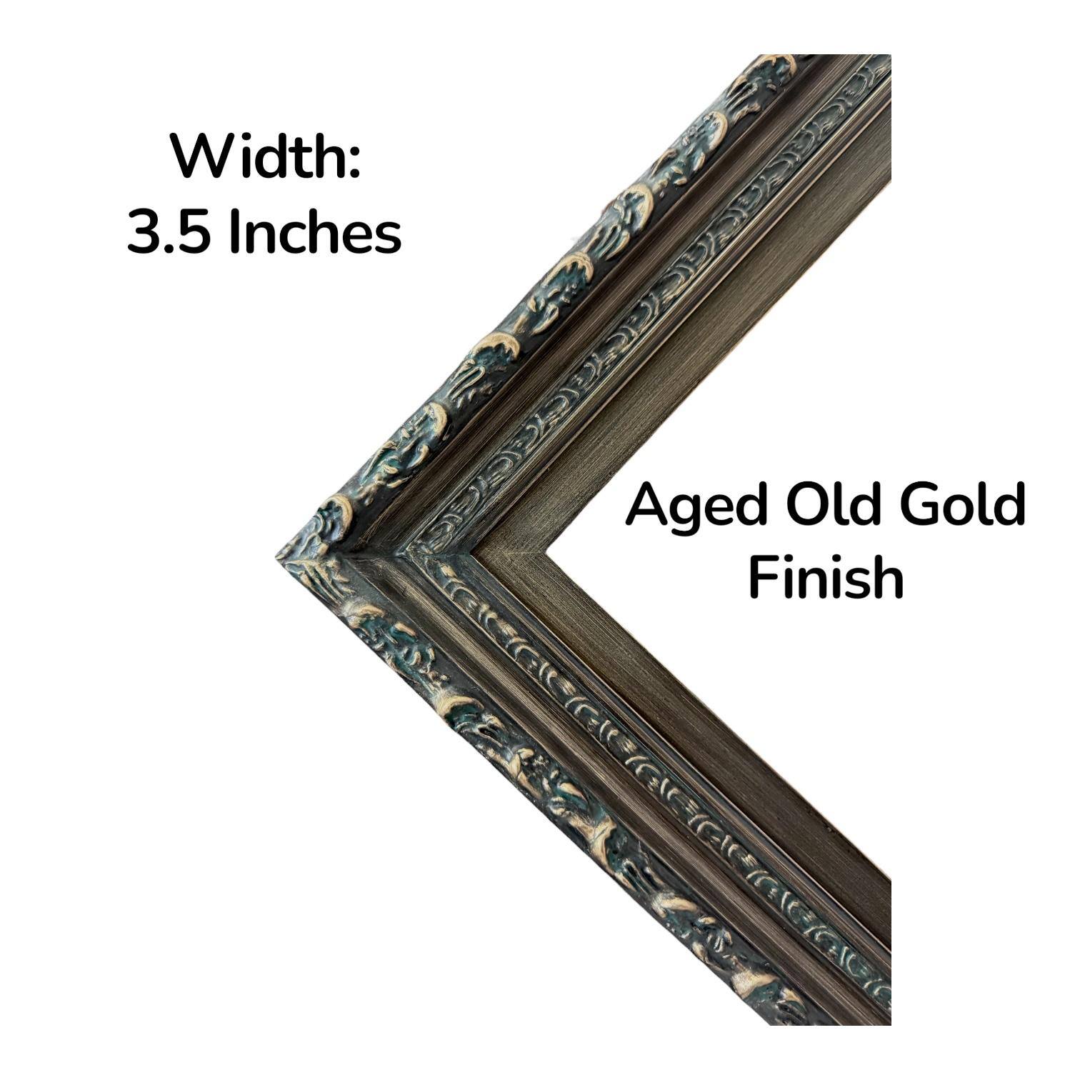 Width: 3.5 Inches  
Aged Old Gold Finish