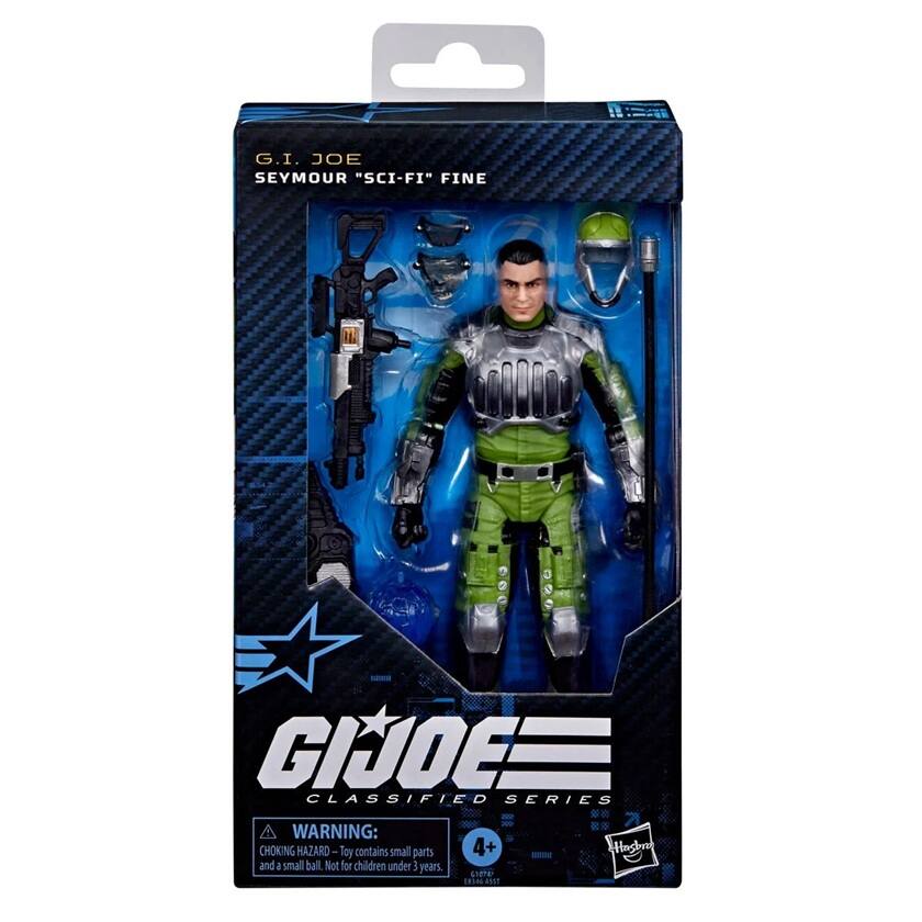 G.I. JOE SEYMOUR "SCI-FI" FINE  
GI JOE CLASSIFIED SERIES  
K 0  
WARNING: CHOKING HAZARD - Toy contains small parts and a small ball. Not for children under 3 years.