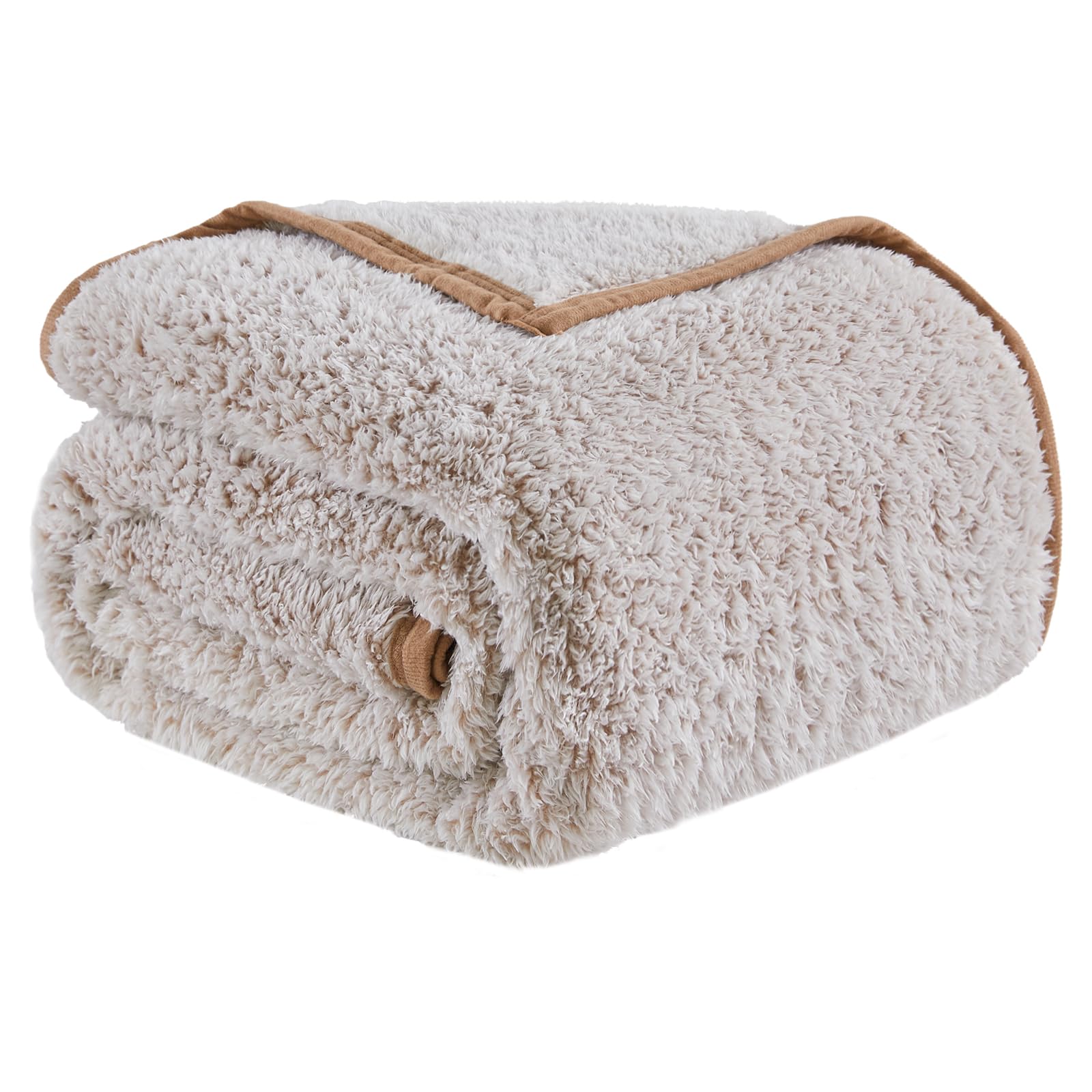 03-plush Khaki Throw