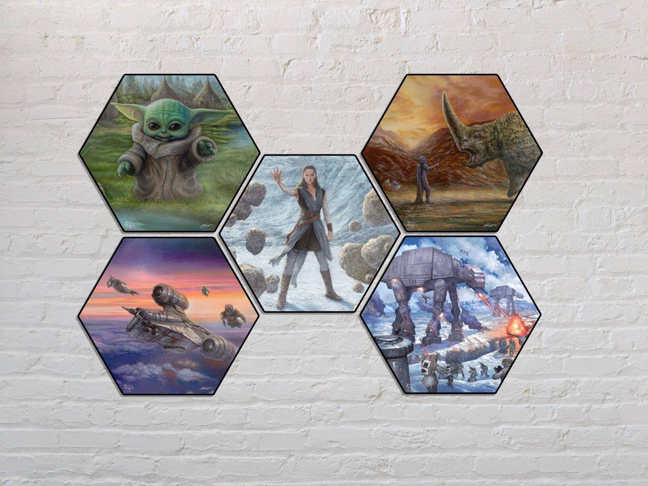 Alt View 1. Trend Setters - Star Wars (The Battle of Hoth) KNEXAGON® Wood Print - Multicolor.