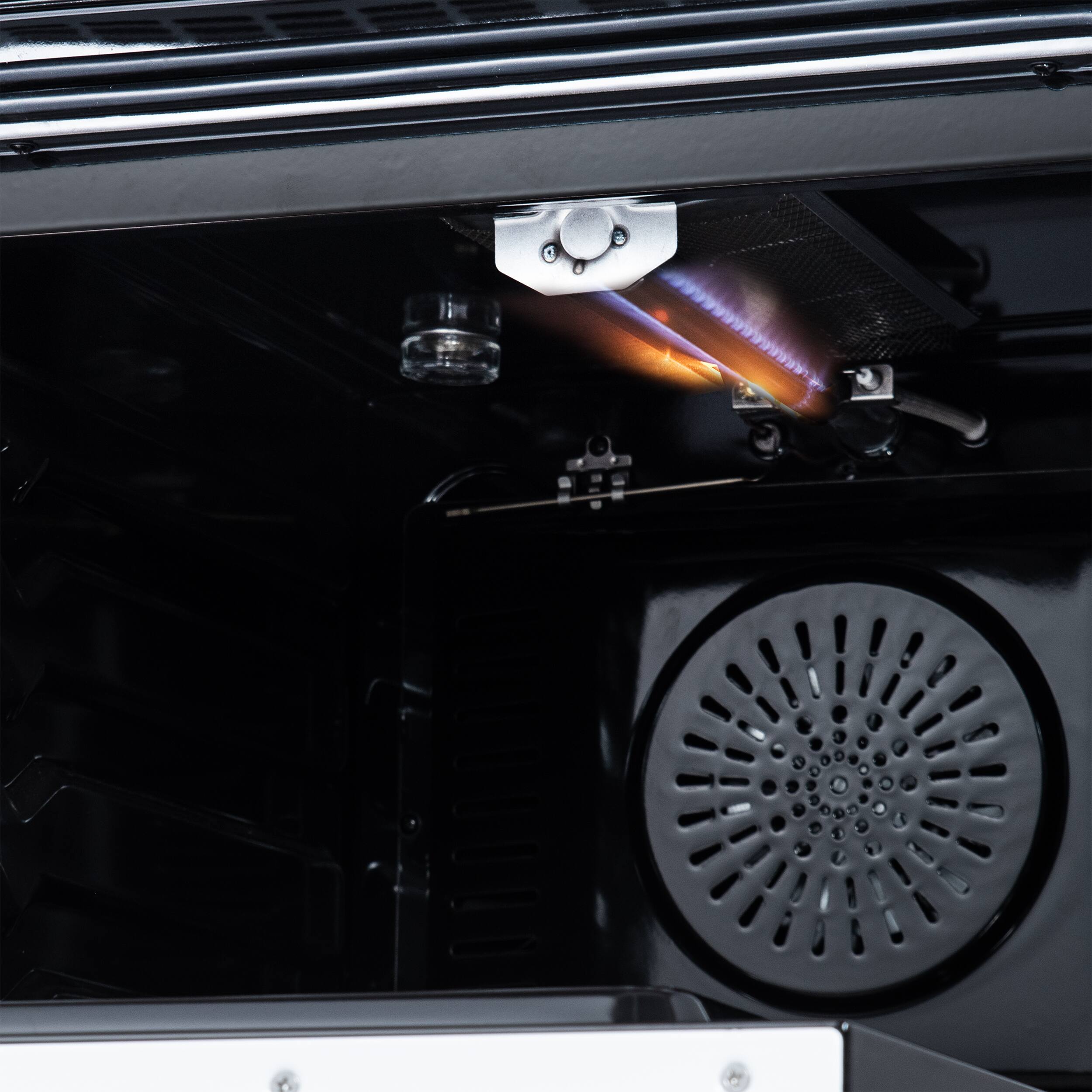 Alt View 12. Forno Appliances - Breno 2.3 Cu. Ft. Freestanding Gas Range with Antique Brass Accents - White.