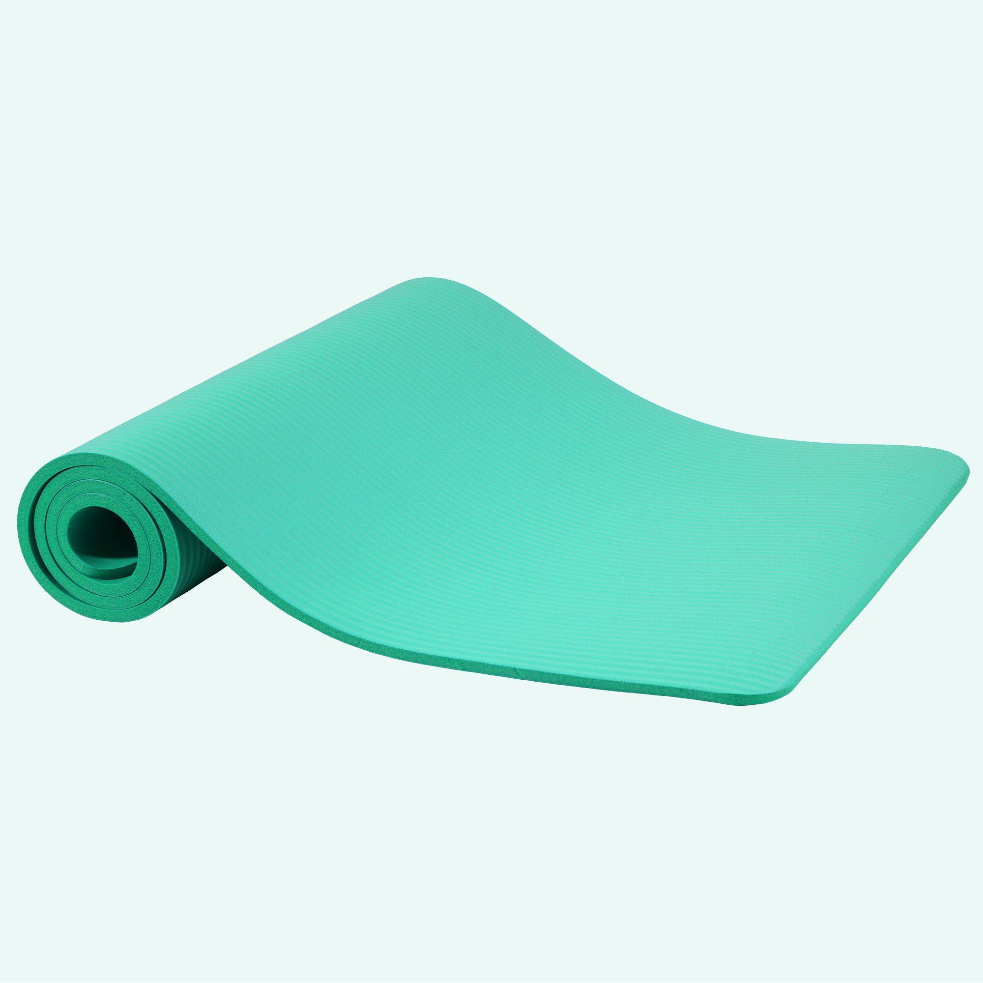 Alt View 5. Fitvids - Fitvids 1/2-Inch Thick High Density Exercise Yoga Mat with Carrying Strap, Aqua - Aqua.