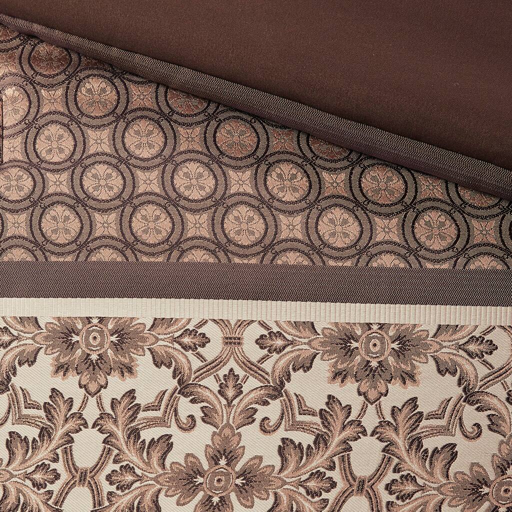 Alt View 5. Gracie Mills - Gracie Mills Irmgard 7-Piece Geometric and Damask Comforter Set - Red.