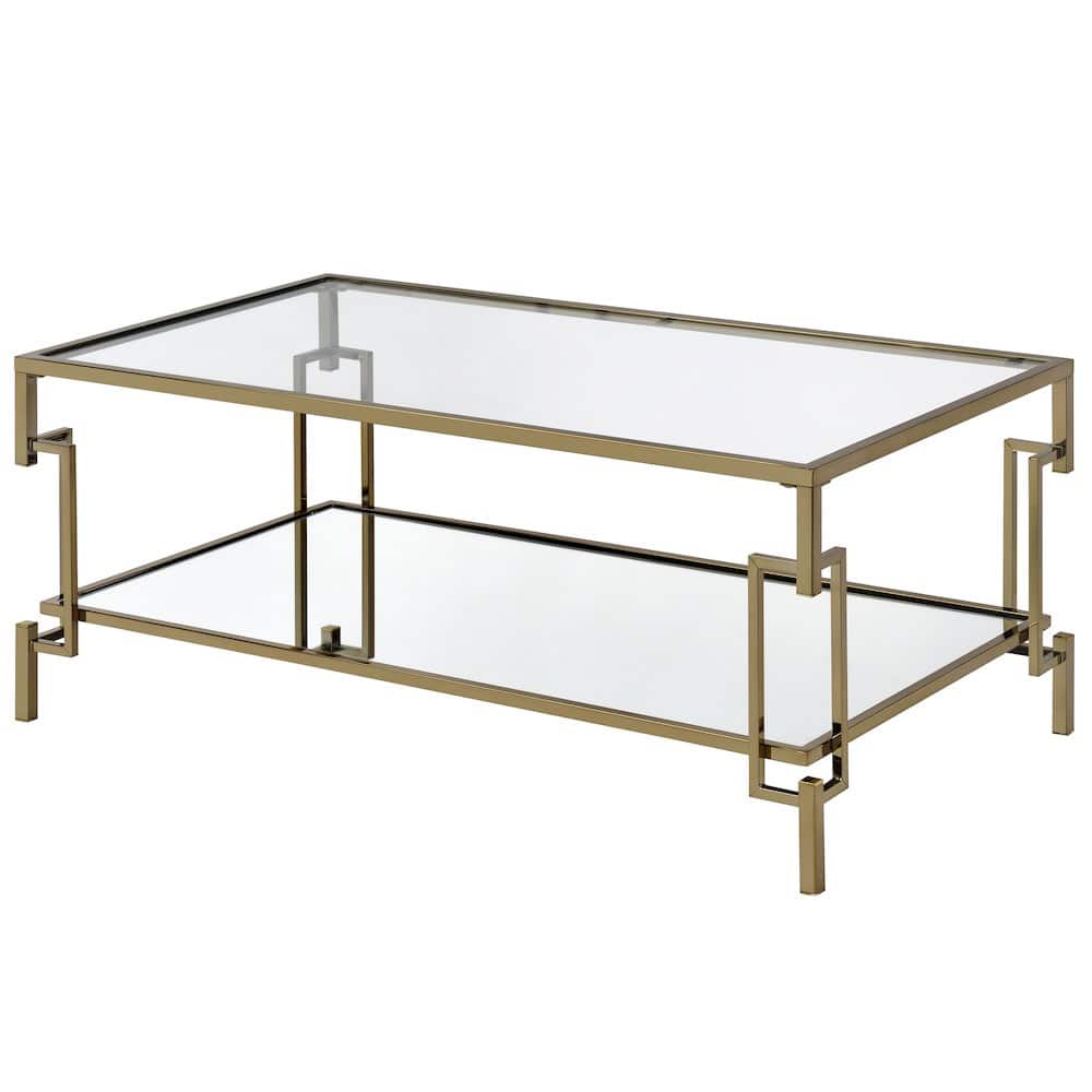 Furniture of America - Anaheim Metal 1-Shelf Coffee Table Champagne - Gold