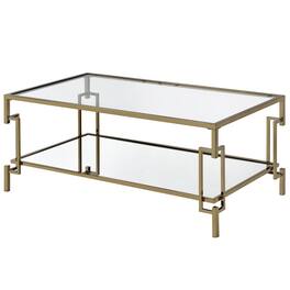 Furniture of America - Anaheim Metal 1-Shelf Coffee Table Champagne - Gold