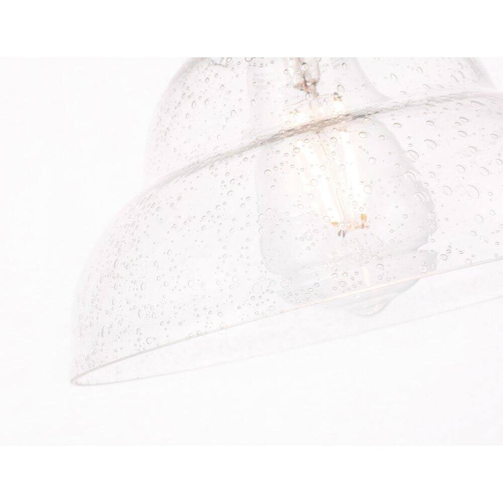 Alt View 1. Living District - Gil 1 Light Brass And Clear Seeded Glass Pendant - Brass And Clear Seeded Glass.