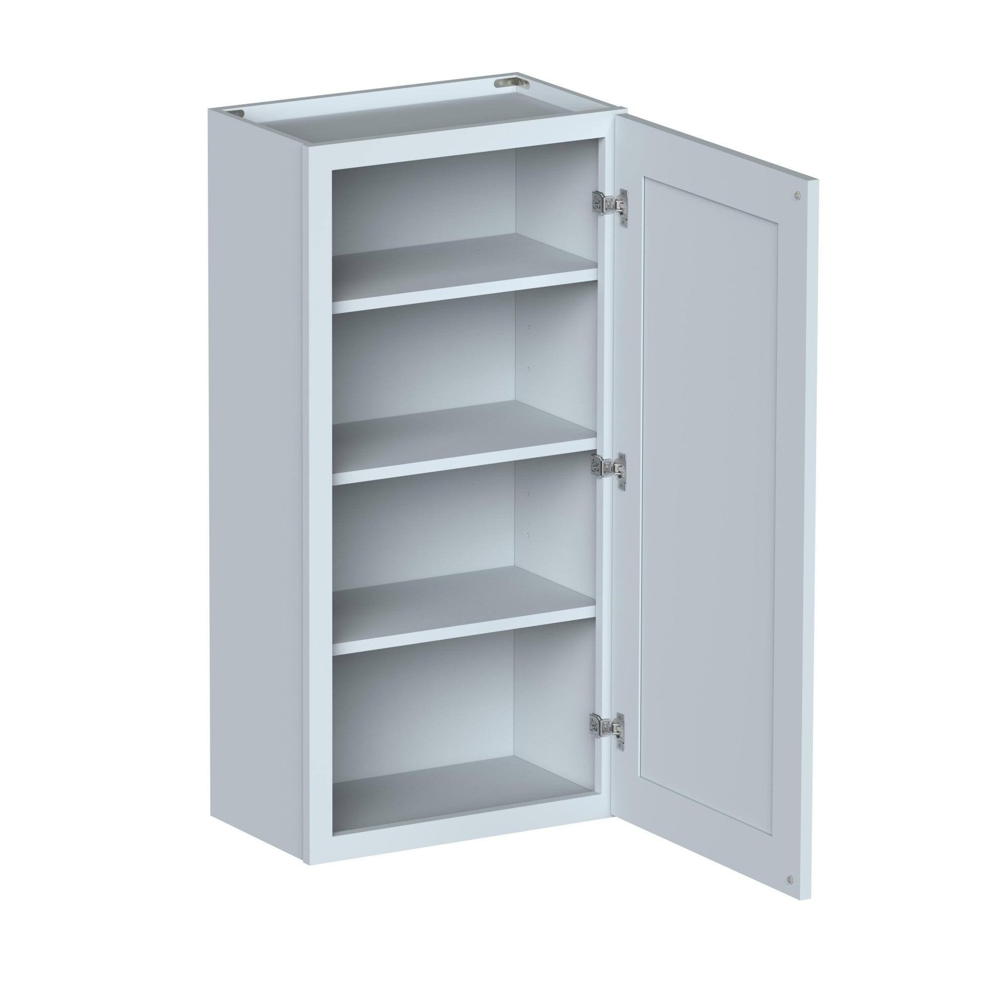 Alt View 2. Boyel Living - 21in.W x12in.D x42in.H Dove Gray WALL CABINET Fully assembled Cabinet With One HDF Door - Gray.