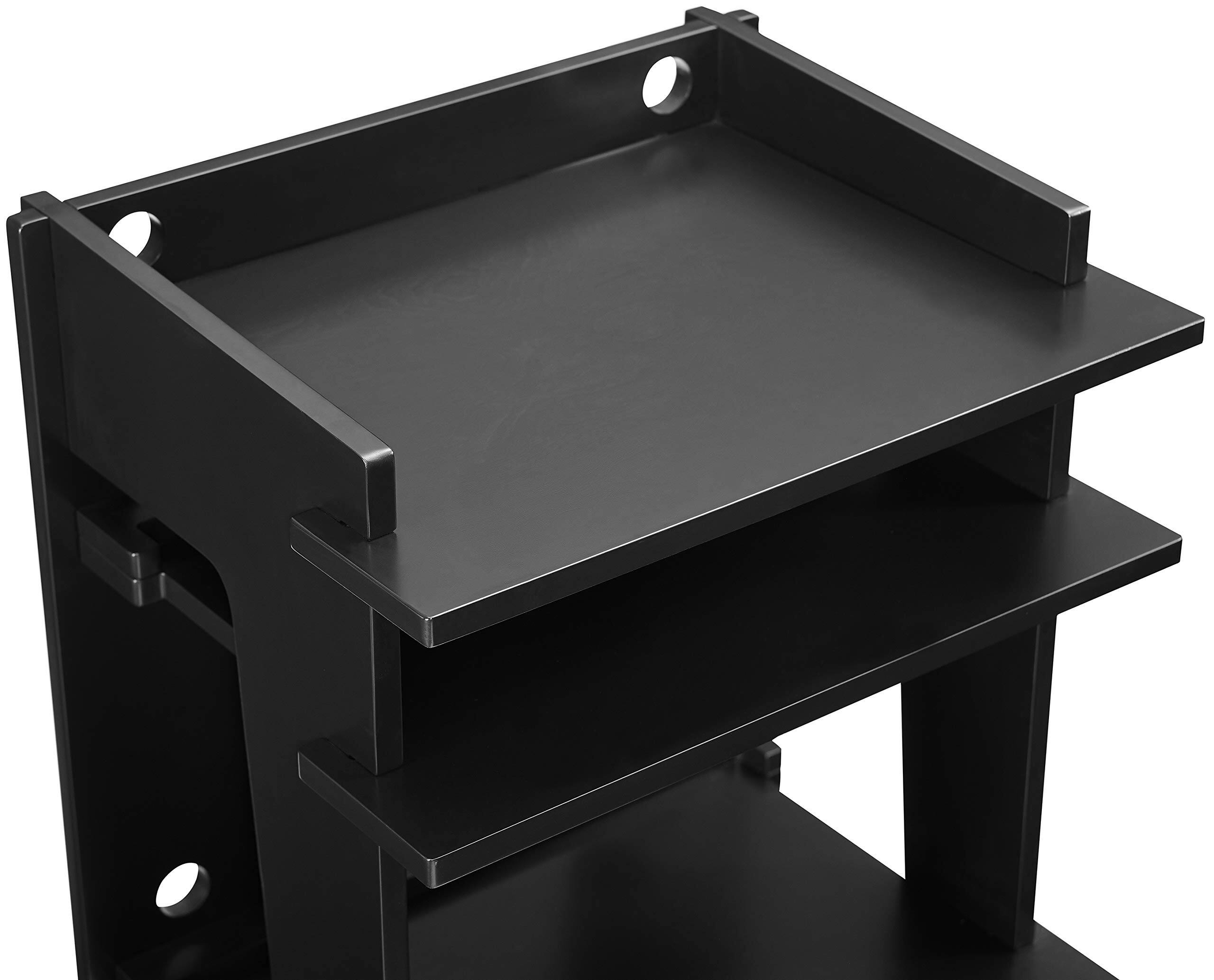 Back. Crosley Furniture - Soho Record Player Stand With Vinyl Storage - Black.