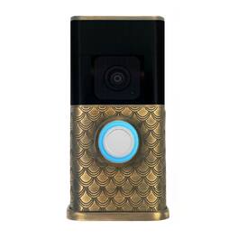 Michael Healy - Scales Video Doorbell Cover (Ring 3, 3 Plus, 4, Battery Plus and Battery Pro) - Antique Brass