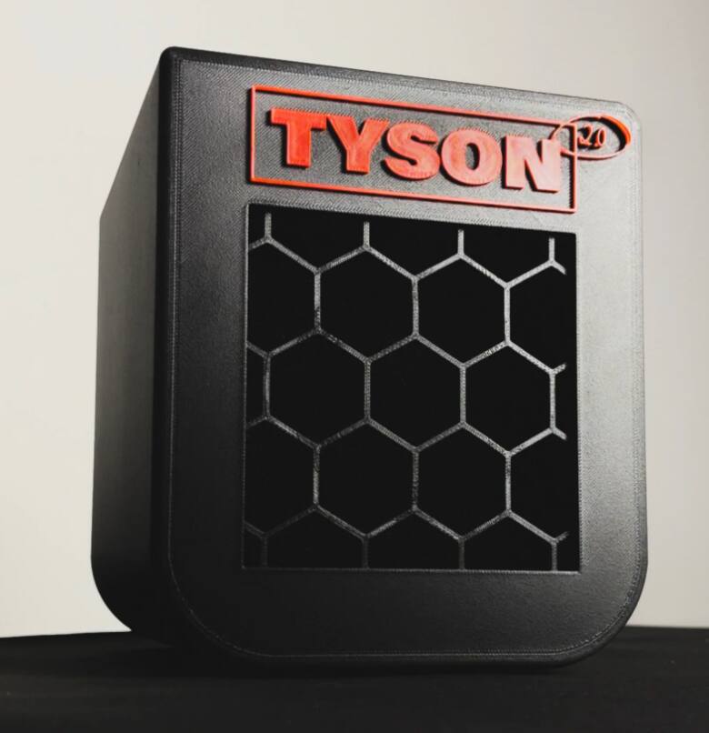 Angle. Higher Innovation Inc - Portable air purifier, Removes odors, toxins & second-hand smoke, HEPA & activated carbon, 100 sq. ft., - Black.