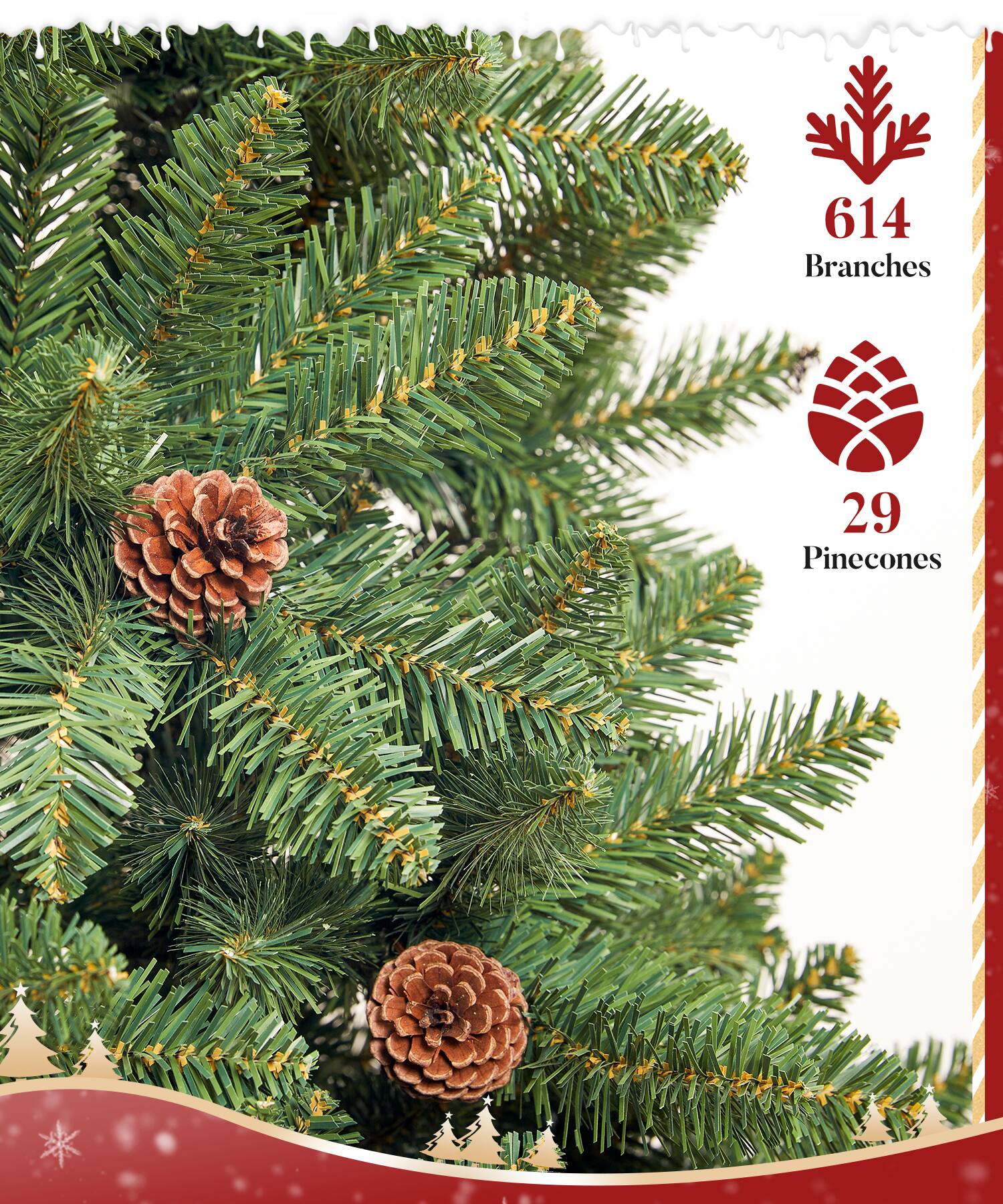 614 Branches  
29 Pinecones