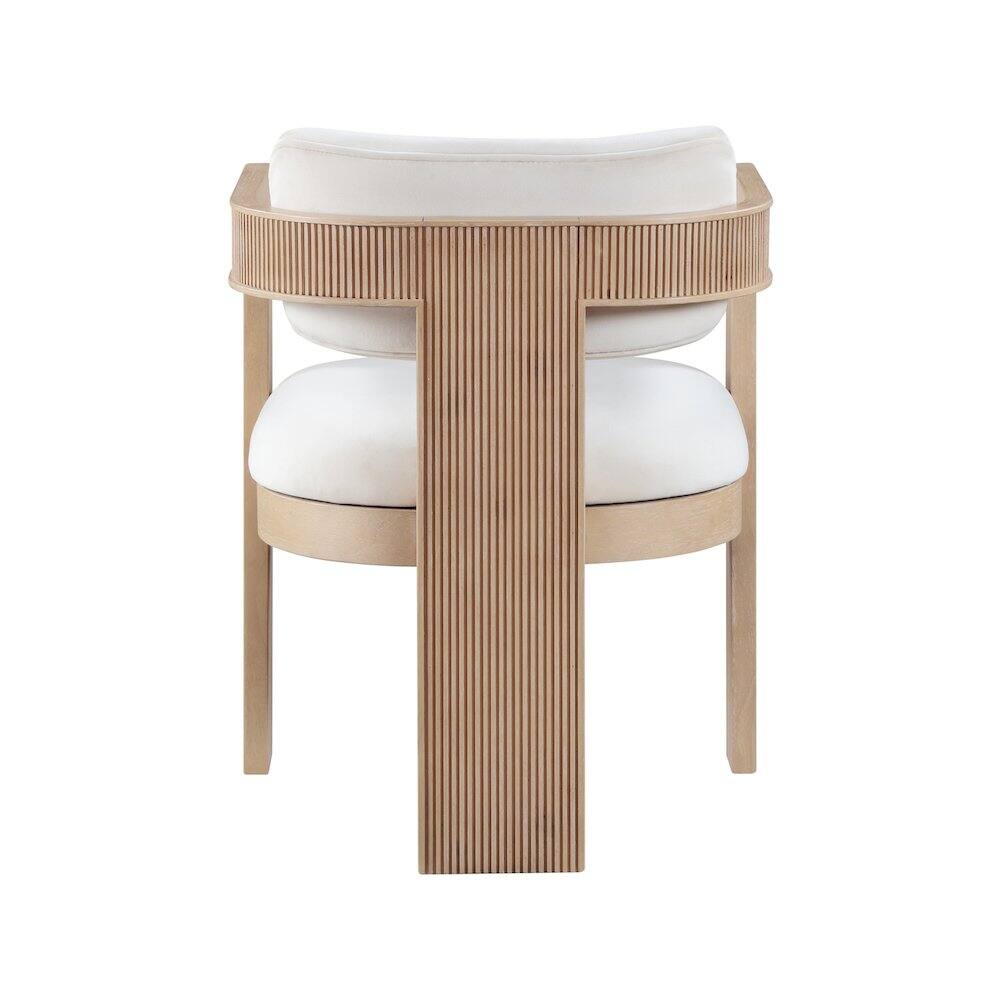 Alt View 4. Meridian Furniture - Sacha Cream Velvet Dining Chair, Set of 2 - Beige.