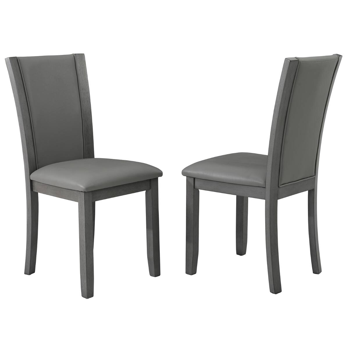 Alt View 9. Loheer - Loheer 6 Piece Dining Table Set with Bench and Chairs, Gray Wood, Seats 6 - Gray.