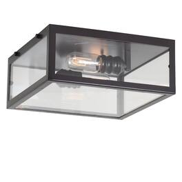 Jonathan Y - Grayson 12" Metal/Glass LED Flush Mount, Oil Rubbed Bronze - Oil-Rubbed Bronze