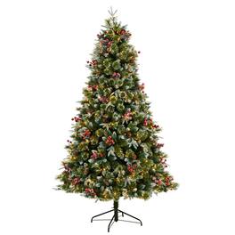 BreeBe - 7.5’ Christmas Tree with 450 LED Lights and 1528 Branches - Multi