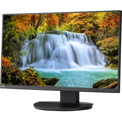Front. NEC - NEC Display MultiSync EA242F-BK 24" Class Full HD LCD Monitor - 16:9 - Black - 23.8" Viewable - In-plane Switching (IPS) - Black.