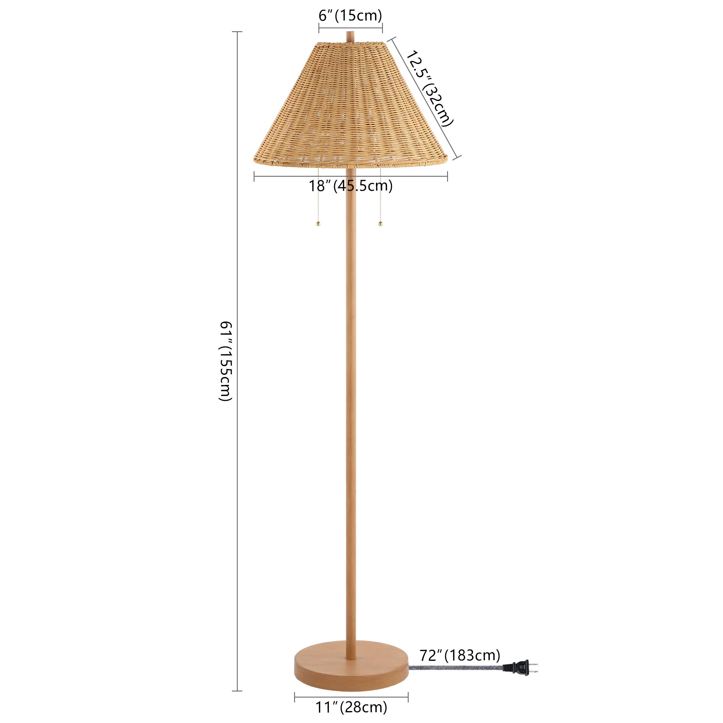 6" (15cm)  
12.5" (32cm)  
18" (45.5cm)  
61" (155cm)  
72" (183cm)  
11" (28cm)