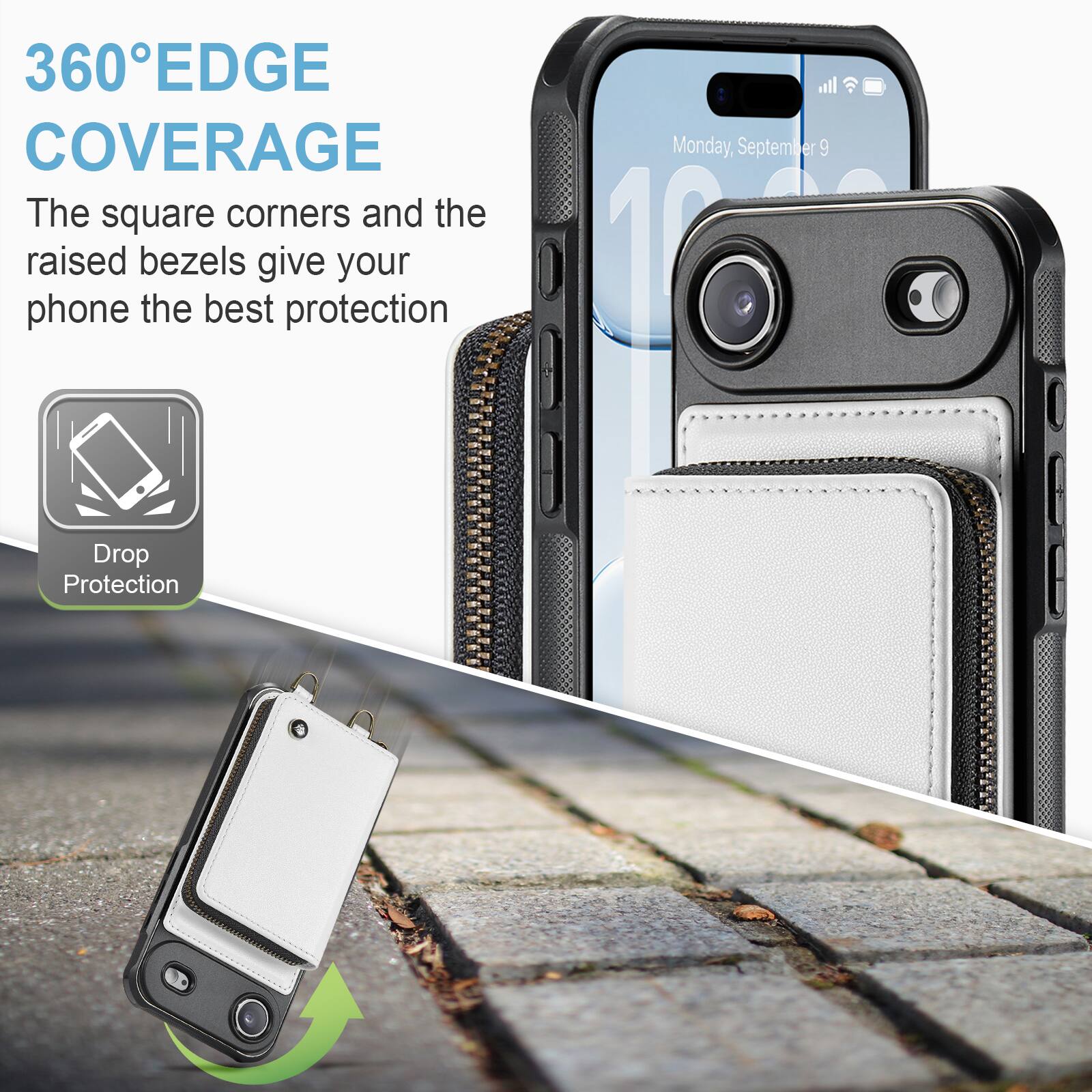 360° EDGE COVERAGE

The square corners and the raised bezels give your phone the best protection

Monday, September 9

Drop Protection