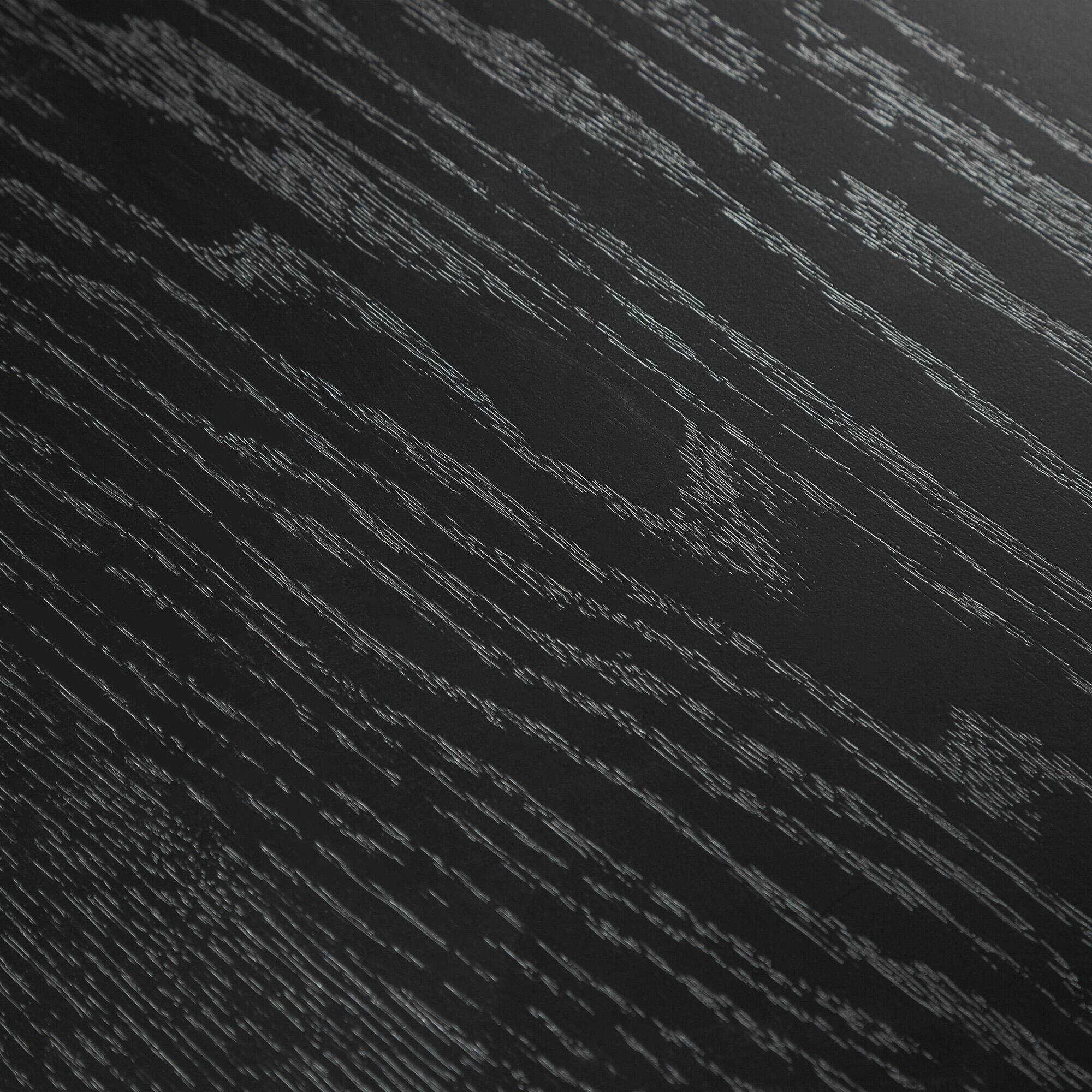 Back. Lirago - 42" Solid Wood Round Dining Table with Double Pedestal Large Kitchen Table Seats 6 for Dining Room - Black.