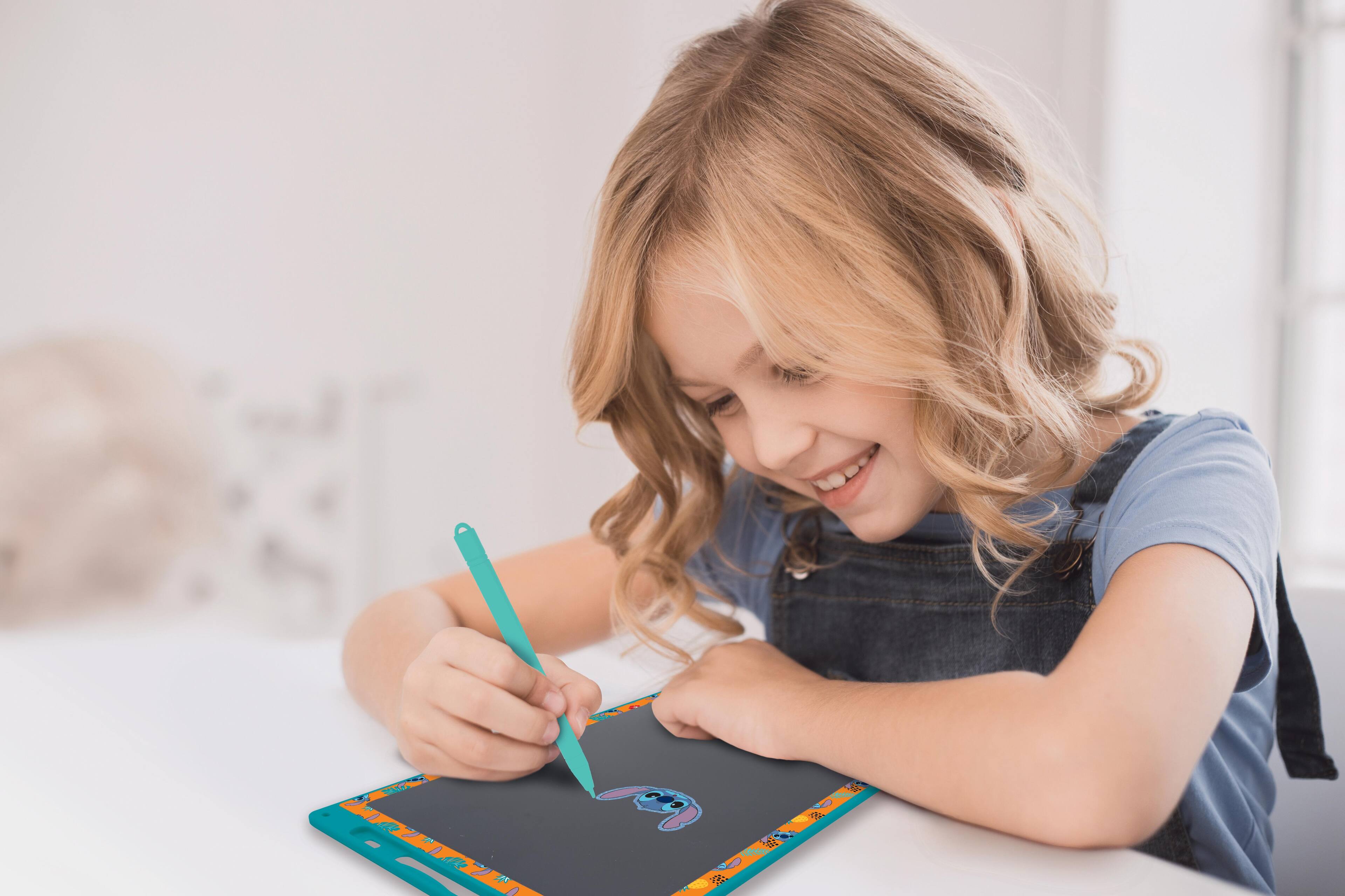 Alt View 4. Lexibook - Disney Stitch 11’’ Multicolor Learning Drawing E-ink Tablet with Stencils.