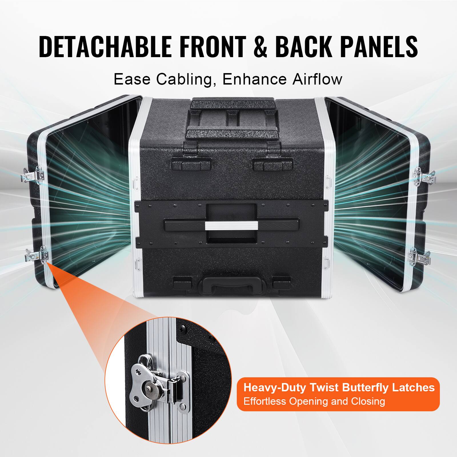 VEVOR 8U Rack Case, Standard 19 in Depth, Server Rack Cabinet with