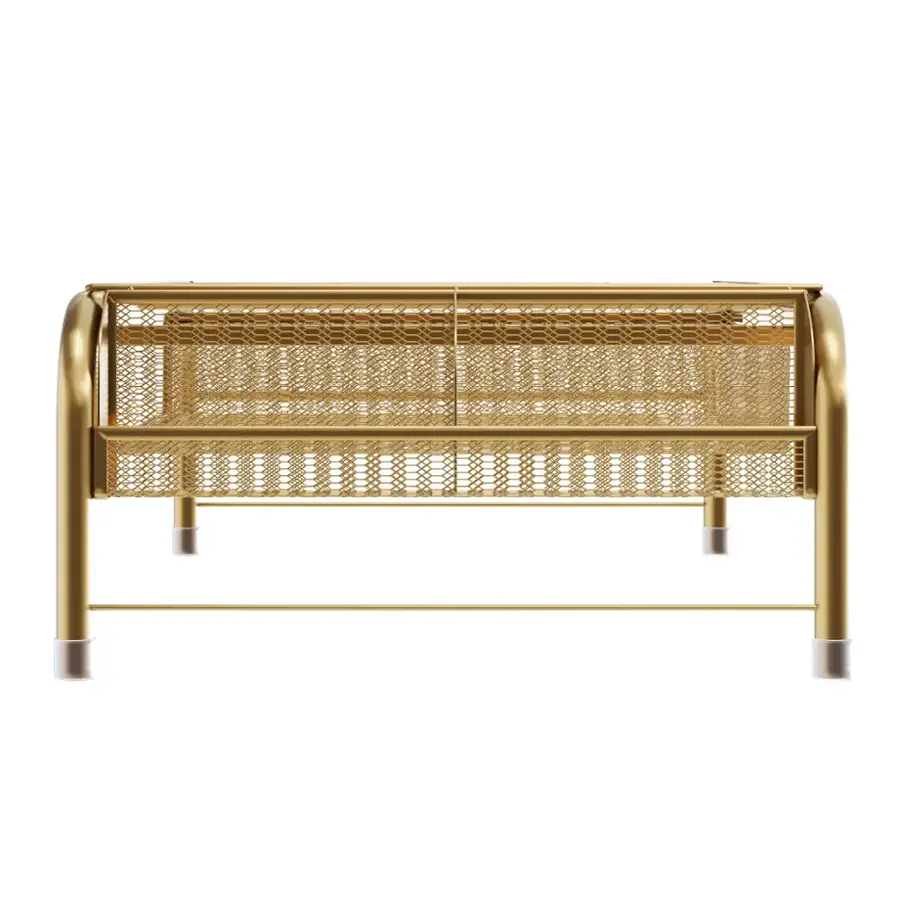 Alt View 17. Martha Stewart - Ryder Premium Monitor Stand With Storage - Gold.
