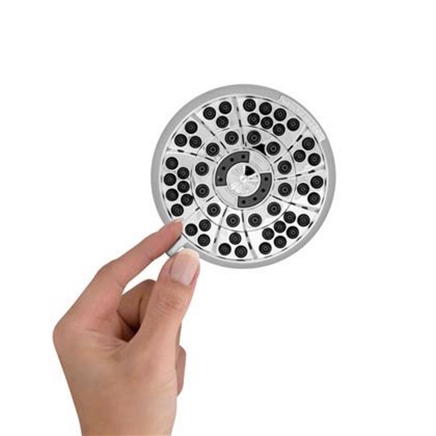 Angle. Waterpik - Waterpik PowerPulse+ Chrome 6 settings Wallmount Showerhead 1.8 gpm - Chrome.