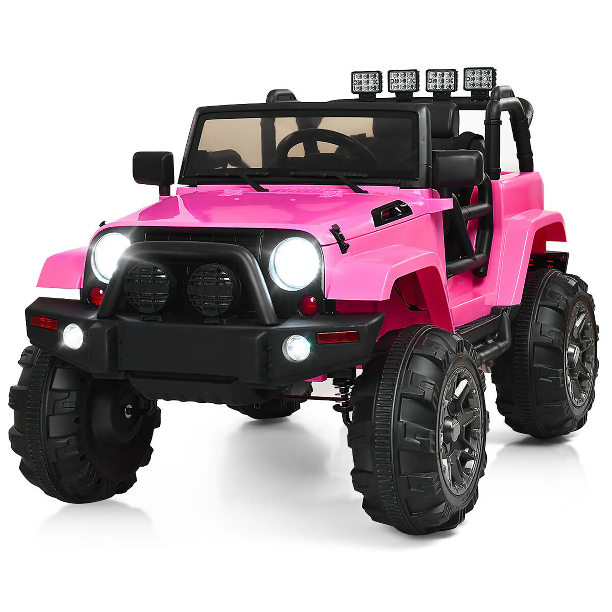 Alt View 7. Gymax - Gymax Electric 12V Kids Ride-on Car Truck Parent Control with 2.4 GHZ Remote Control Pink - Pink.