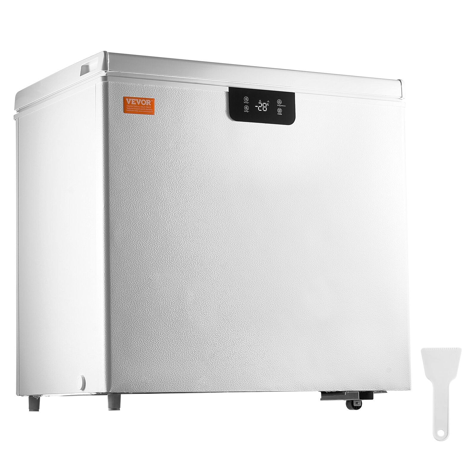 Alt View 5. VEVOR - Chest Freezer,5.4 Cu.ft/153L Compact Deep Freezer,Free Standing Top Open Door Compact Freezers with 2 Removable Baskets - White.