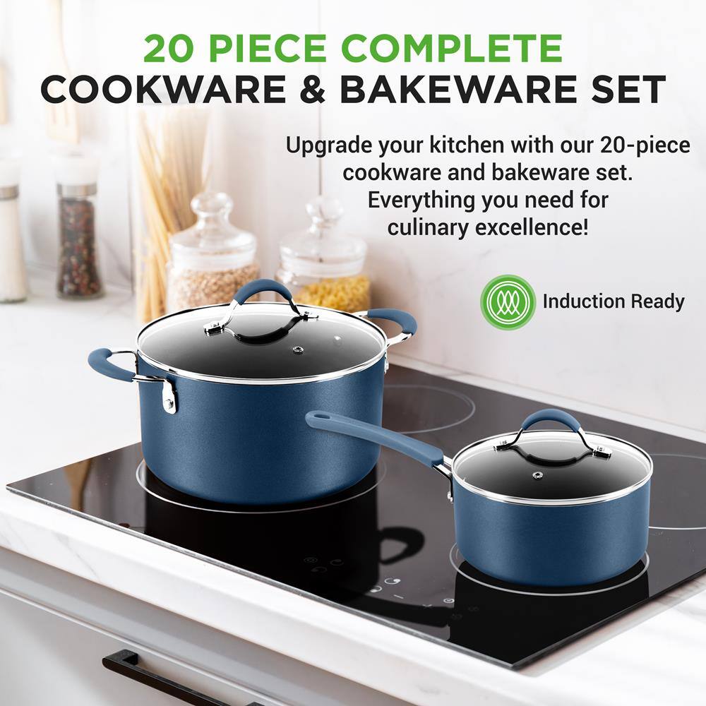 20 PIECE COMPLETE COOKWARE & BAKEWARE SET

Upgrade your kitchen with our 20-piece cookware and bakeware set. Everything you need for culinary excellence!

Induction Ready