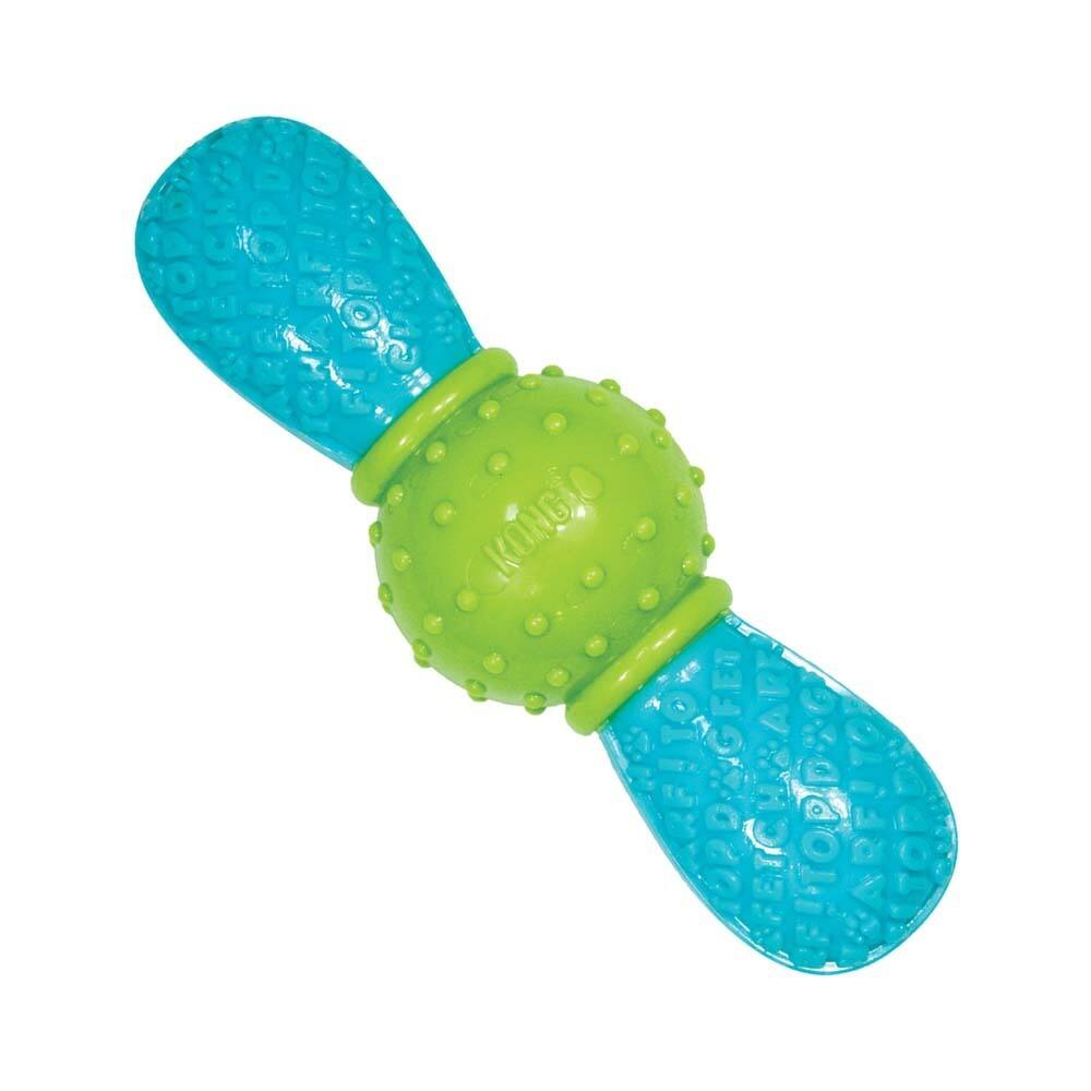Alt View 1. KONG - Kong CoreStrength Bow Tie Dog Chew Toy in Medium/Large - Green|Blue.