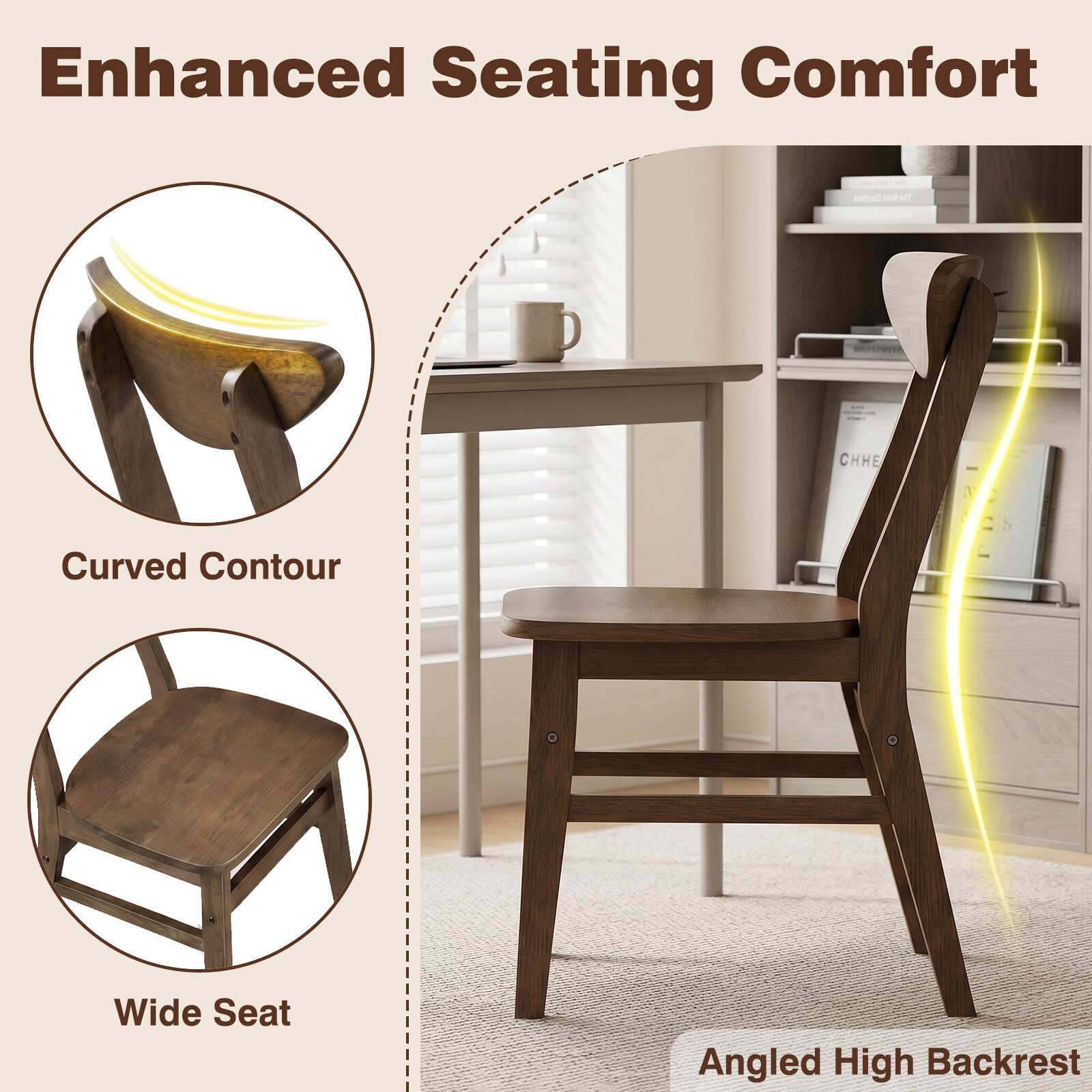 Enhanced Seating Comfort

- Curved Contour
- Wide Seat
- Angled High Backrest