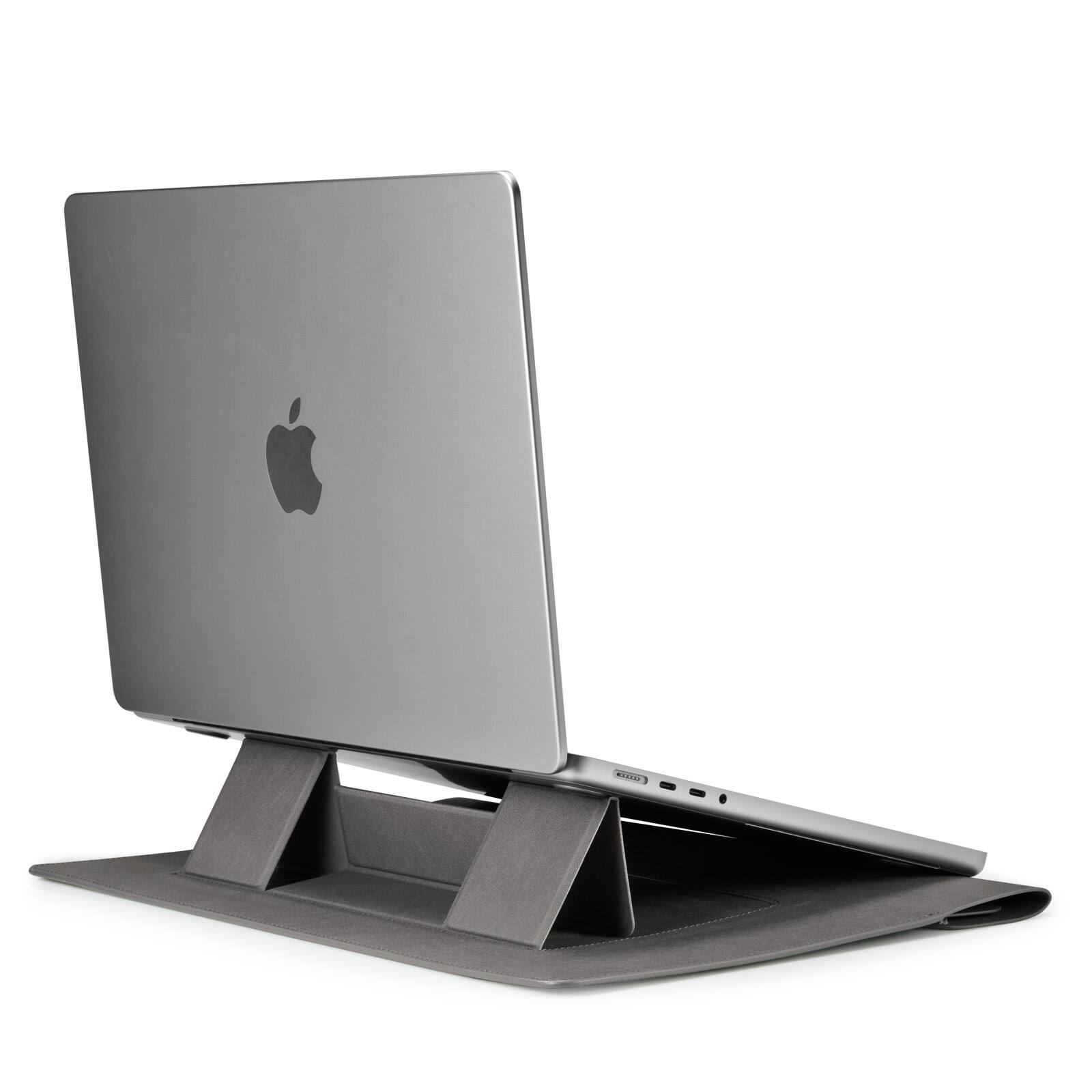 Left. Spigen - Spigen Valentinus S Protective Laptop Sleeve for 14-inch Laptop - City Gray.