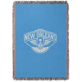 Chad & Jake - New Orleans Pelicans Woven Blanket - Blue