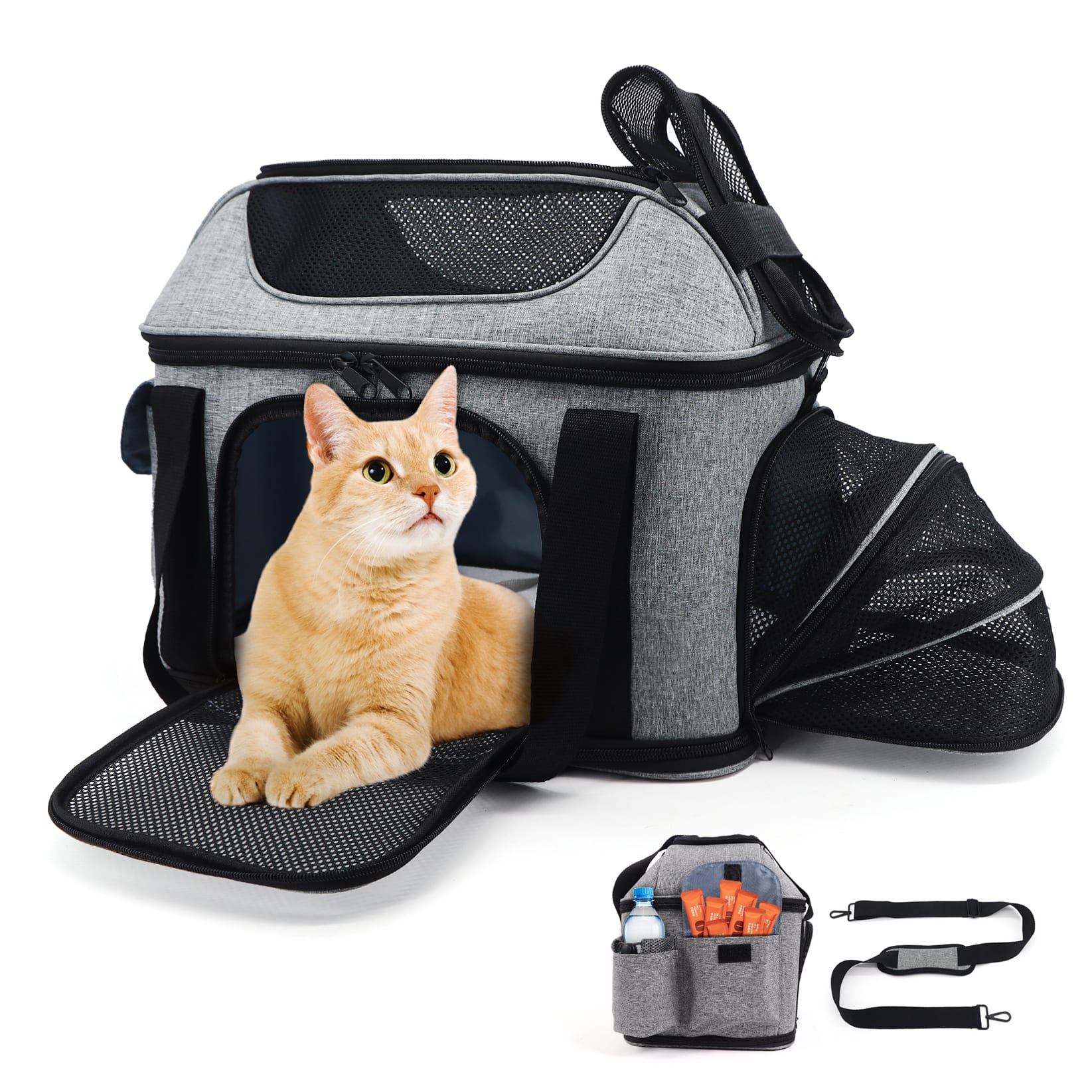 Supet - Anti-Scratch Mesh Airline Approved Bag Dog & Cat Carrier