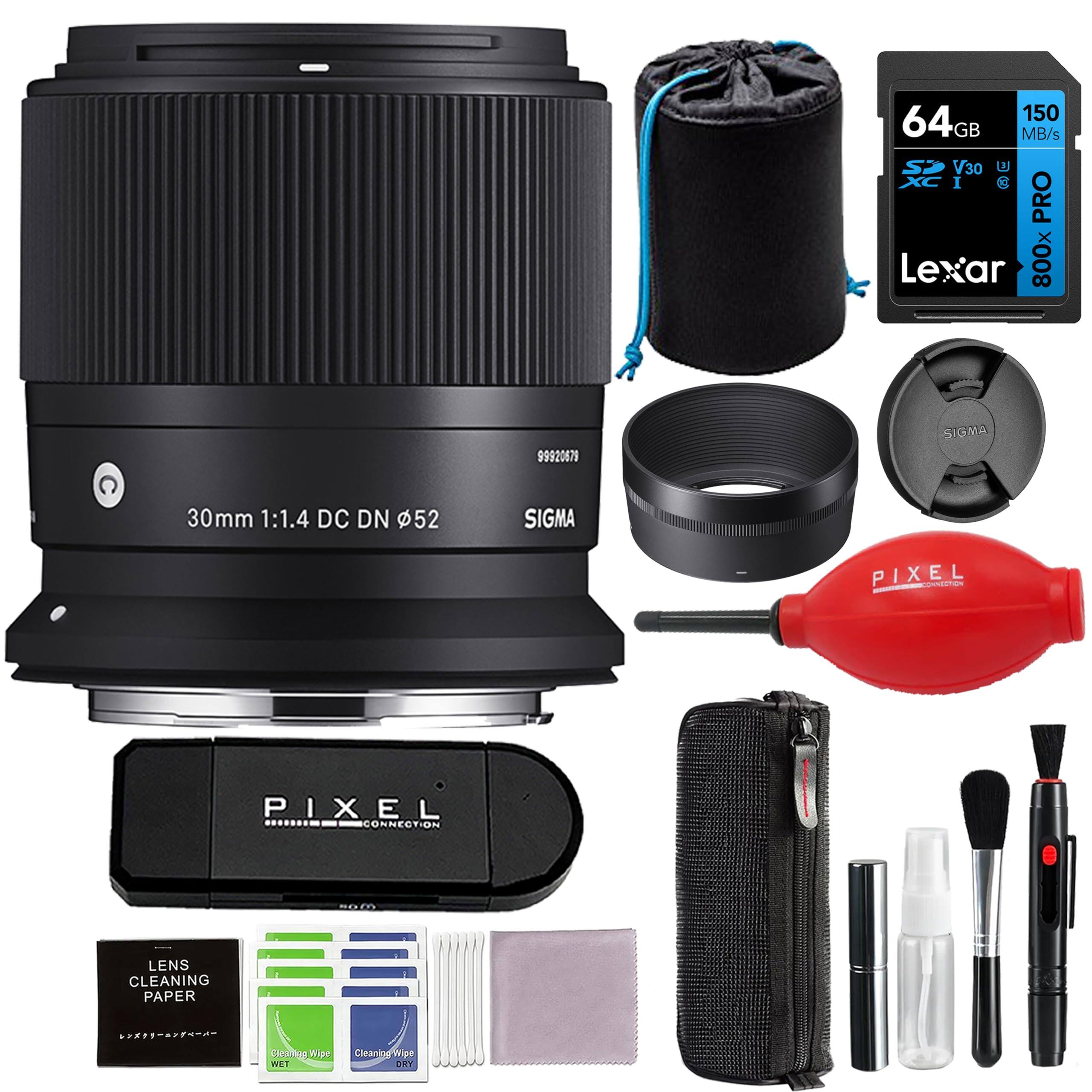 Sigma - 30mm f/1.4 DC DN Contemporary Lens for Canon RF Mount with Advanced Accessory and Travel Bundle | 30mm f1.4 canon - Black price history on PriceWatchPro