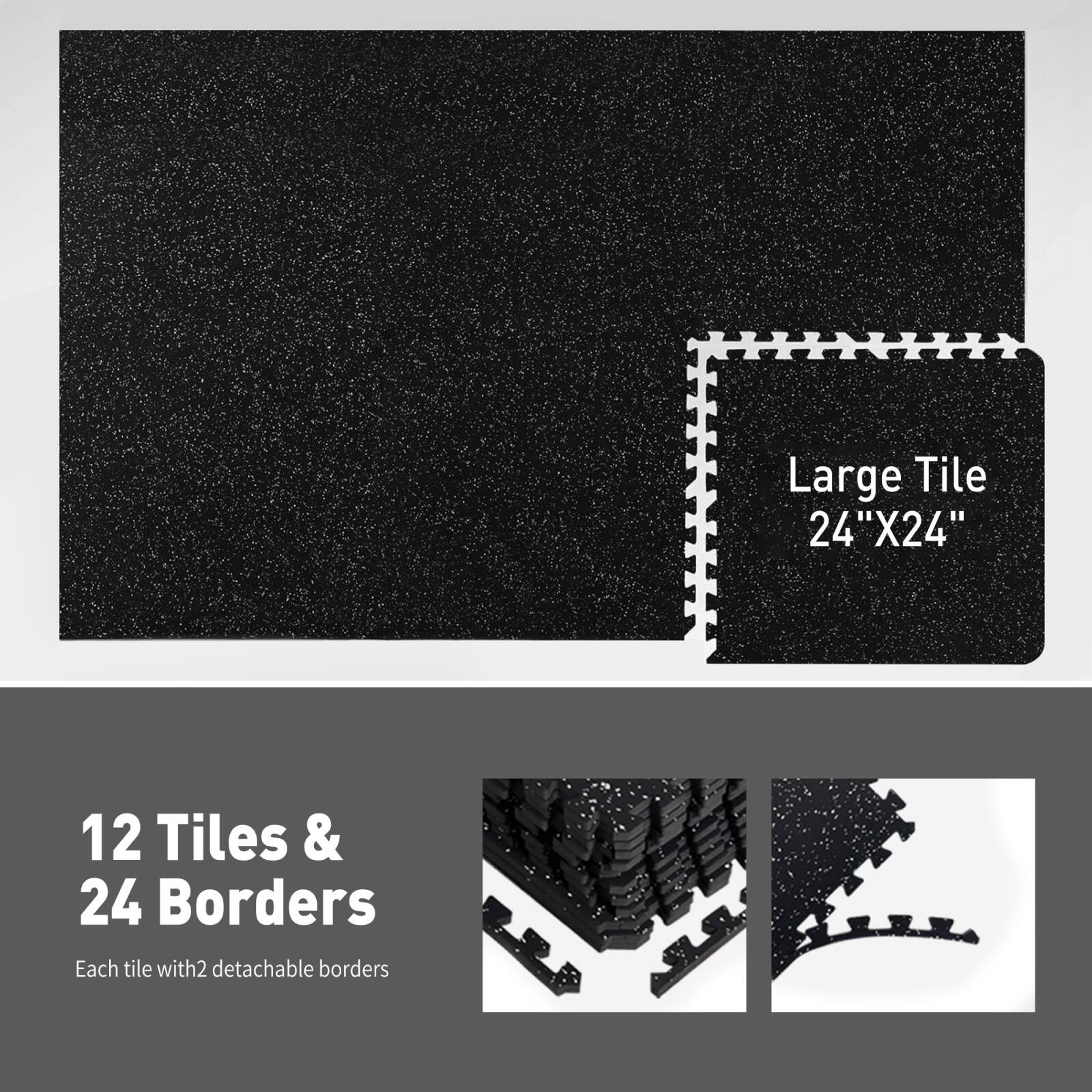 Large Tile  
24"X24"  

12 Tiles & 24 Borders  
Each tile with 2 detachable borders