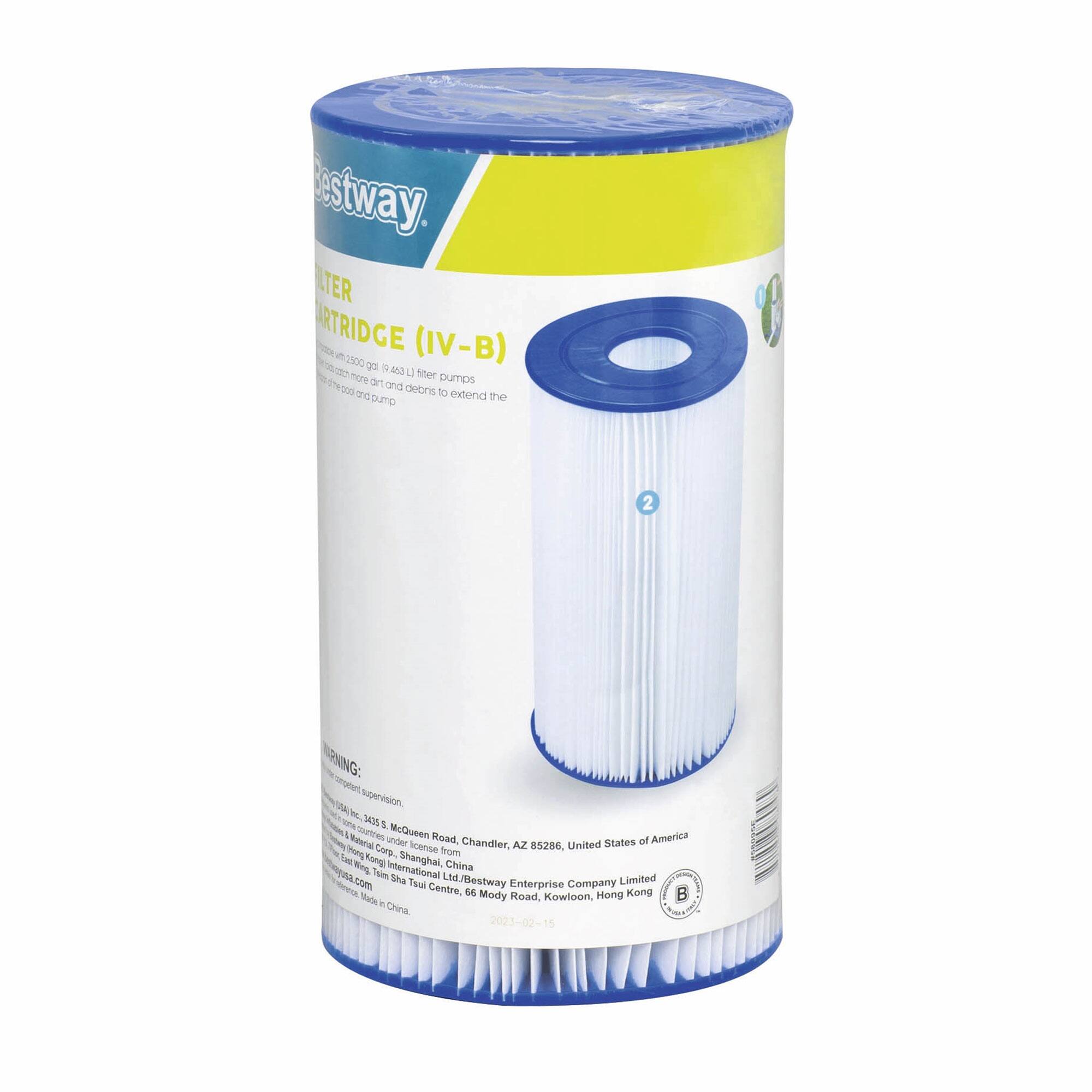 Bestway  
FILTER CARTRIDGE (IV-B)  
2500 gal (9463 L) filter pumps  
Removes air and debris to extend the life and dump  

WARNING:  
Keep out of reach of children.  
Do not use if damaged.  
Do not use if damaged.  
Do not use if damaged.  
Do not use if damaged.  
Do not use if damaged.  
Do not use if damaged.  
Do not use if damaged.  
Do not use if damaged.  
Do not use if damaged.  
Do not use if damaged.  
Do not use if damaged.  
Do not use if damaged.  
Do not use if damaged.  
Do not use if damaged.  
Do not use if damaged.  
Do not use if damaged.  
Do not use if damaged.  
Do not use if damaged.  
Do not use if damaged.  
Do not use if damaged.  
Do not use if damaged.  
Do not use if damaged.  
Do not use if damaged.  
Do not use if damaged.  
Do not use if damaged.  
Do not use if damaged.  
Do not use if damaged.  
Do not use if damaged.  
Do not use if damaged.  
Do not use